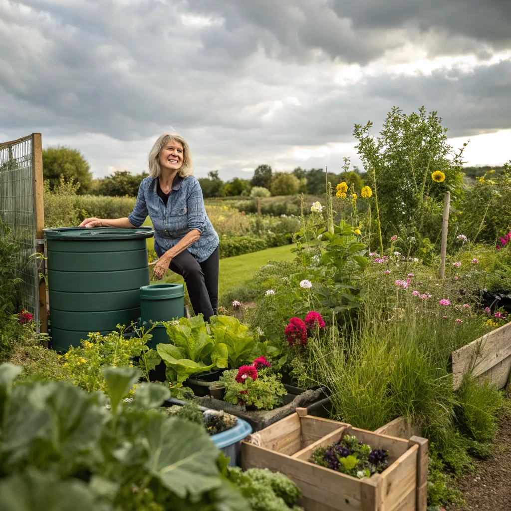 Martha in her eco-garden